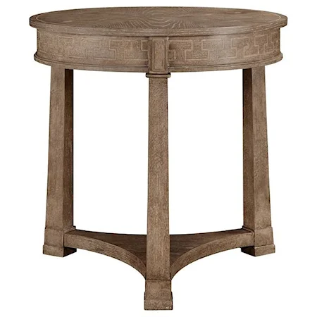 Lamp Table with Table Apron Inlay